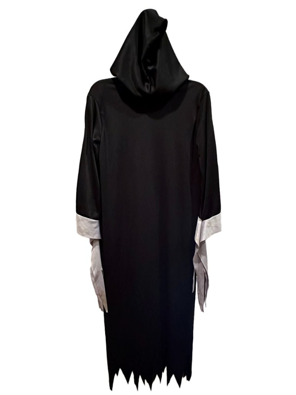 Vintage Grim Reaper Hooded Robe Halloween Costume Youth Large Black Cosplay